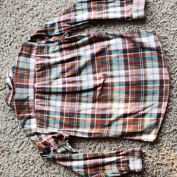 Eddie Bauer mens flannel button down plaid shirt size medium - Picture 8 of 9